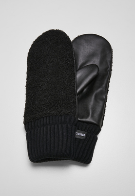 Sherpa Imitation Leather Gloves black L/XL