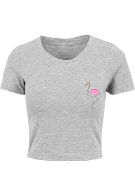 Ladies Flamingo Cropped Tee black XS