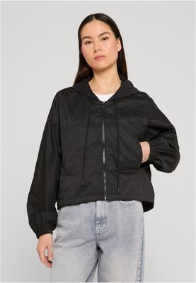 Ladies Oversized Hooded Jacket black L