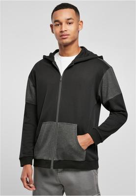 Oversized Patch Zip Hoody black/charcoal 3XL