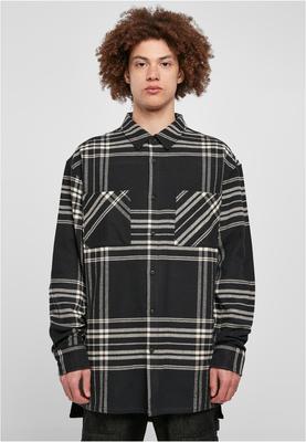 Long Oversized Checked Summit Shirt black 3XL
