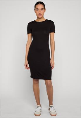 Ladies Basic Slim Fit T-Shirt Dress black 3XL