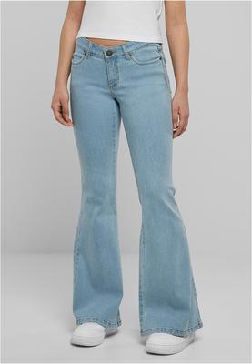Ladies Organic Low Waist Flared Denim lighter washed 26