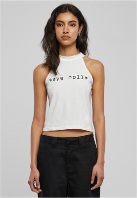 Eye Roll Turtleneck Short Top white L