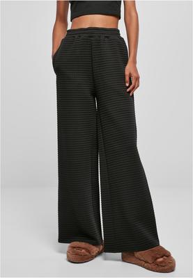 Ladies Quilte Wide Leg Sweat Pants white S