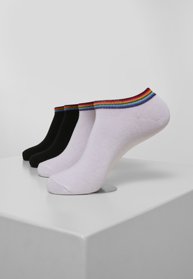 Rainbow Socks No Show 4-Pack black/white 39-42