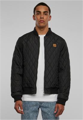 Diamond Quilt Nylon Jacket black L