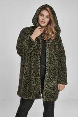 Ladies Leo Teddy Coat grey leo 3XL