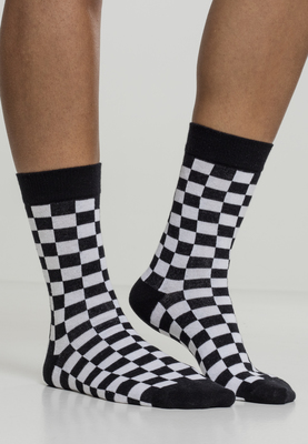 Checker Socks 2-Pack black/white 43-46