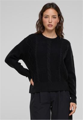 Ladies Cabel Knit Sweater black L