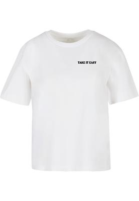 Take It Easy Flowers Tee white XS