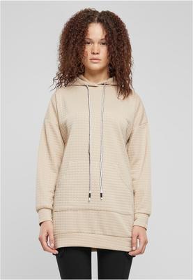Cloud5ive Damen Hoodie mit Diamond Strukturmuster und Kängurutasche beige L