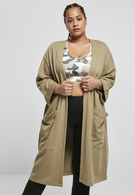 Ladies Oversized Terry Cardigan black 3XL