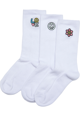 Peace Icon Socks 3-Pack white 43-46