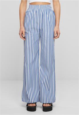 Ladies Striped Loose Pants white/blue 3XL