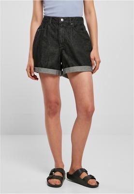 Ladies High Waist Boyfriend Shorts black washed 26