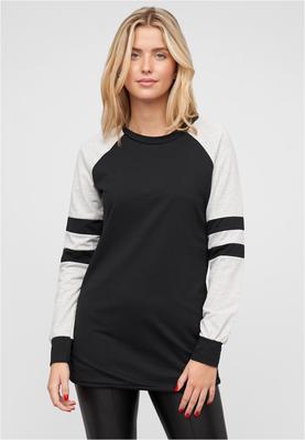 Sweatkleid mit Raglanärmeln und Rundhals Kontrast black/grey L