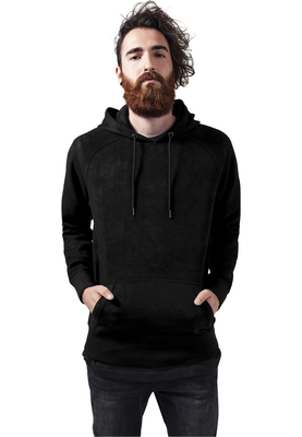 Imitation Suede Hoody black L