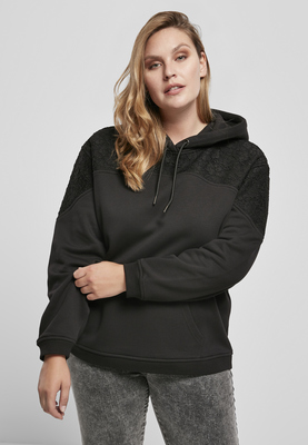 Ladies Lace Inset Hoody black L