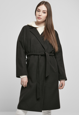 Ladies Oversized Classic Coat black 3XL