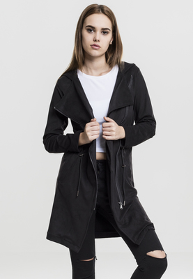 Ladies Imitation Suede Parka black L
