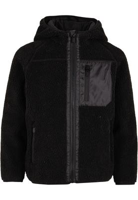 Kids Teddyfleecejacket Hooded 15Y black 122/128