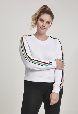 Ladies Multicolor Taped Sleeve Crewneck black 3XL