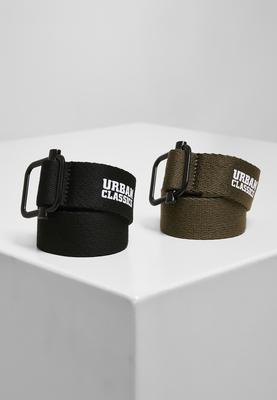 Industrial Canvas Belt 2-Pack black/olive L/XL