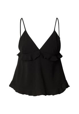 Ladies Ruffled Structured Cami Top black L