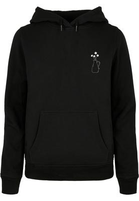 Ladies Vase And Flowers Hoody black 3XL
