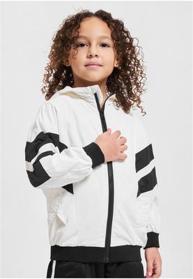 Girls Crinkle Batwing Jacket black/white 110/116
