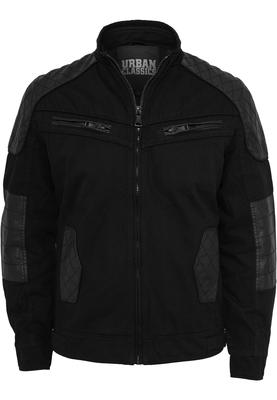 Cotton/Leathermix Racer Jacket black L