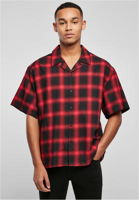 Loose Checked Resort Shirt black/white 3XL