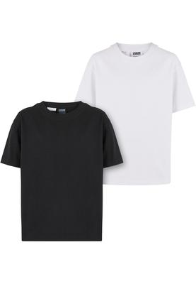 Girls Oversized Boyfriend Tee 2-Pack black/white 110/116