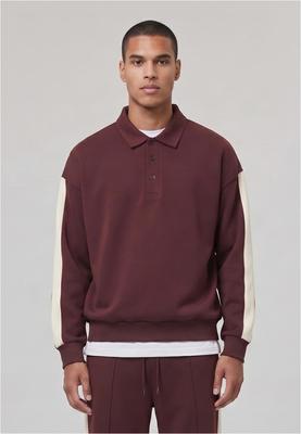 Oversized Piqué Longsleeve Polo cherry L