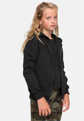 Girls Organic Terry Zip Hoody black 110/116