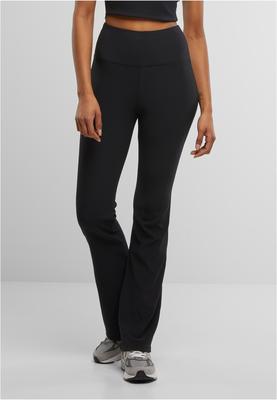 Ladies Flared Leggings Rib black L