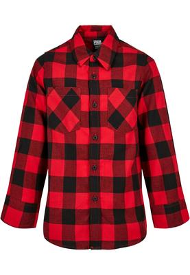 Boys Checked Flanell Shirt black/red 110/116