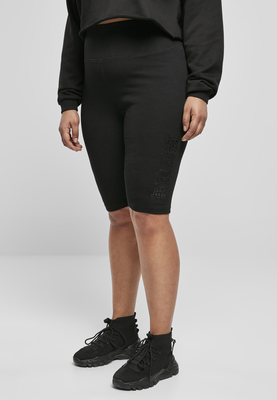 Ladies High Waist Branded Cycle Shorts black/black 3XL