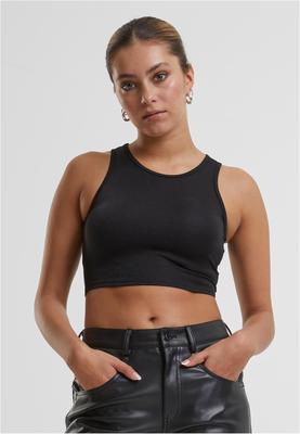 Ladies Glitter Cropped Top black 3XL