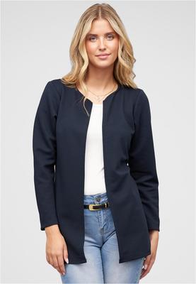 Strickjacke offener ribbed Cardigan navy L