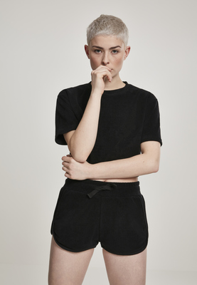 Ladies Short Towel Tee black L