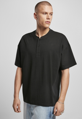Oversized Henley Tee black 3XL