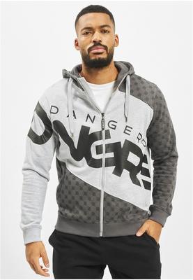 DNGRS Veli Zip Hoody grey melange/black 3XL