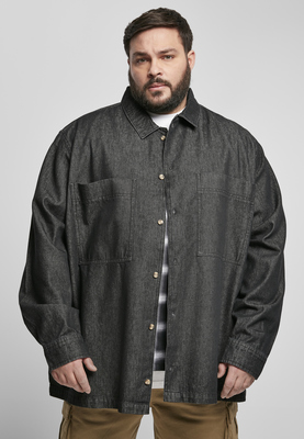 Oversized Denim Shirt black stone washed 3XL