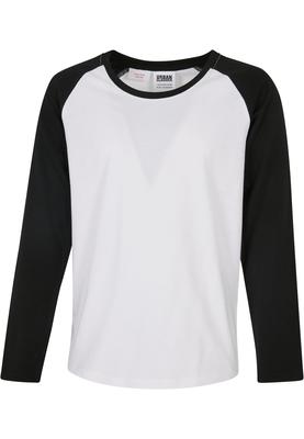Girls Contrast Raglan Longsleeve white/black 122/128