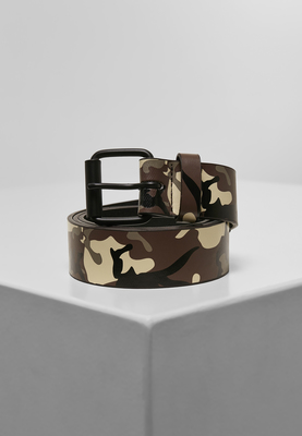 Synthetic Leather Camo Belt browncamo L/XL