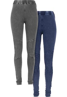 Pre-Pack Ladies Denim Jersey Leggings 2-Pack darkgrey + indigo M