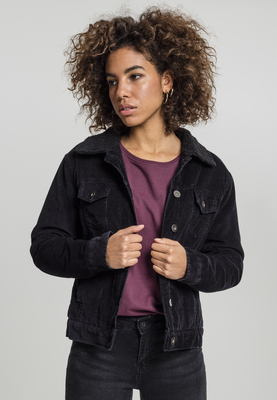 Ladies Sherpa Cordury Jacket black/black L