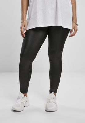 Ladies Imitation Leather Leggings black 3XL